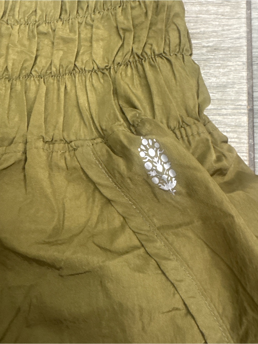 Olive Green Women's Smocked Waist Skirt
